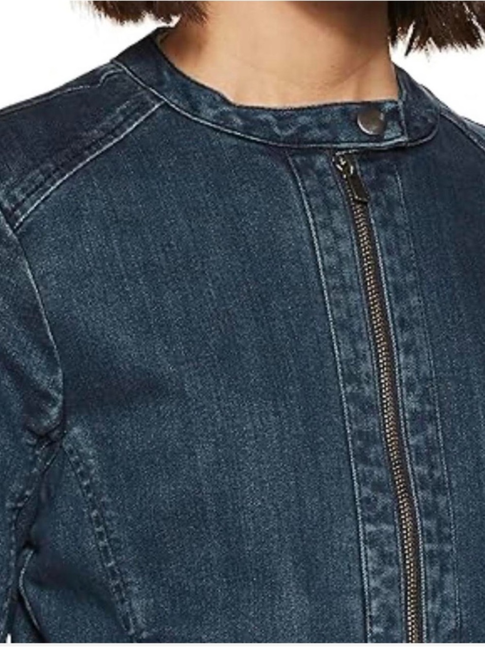 Levi's Dark Blue Denim Jacket with Silver Zip
